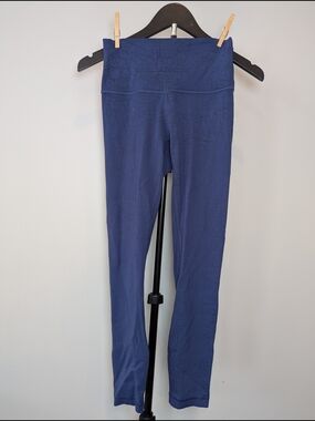 Lululemon Women's Size 4 Wunder Train High-Rise Tight 25" True Navy Blue Crackle